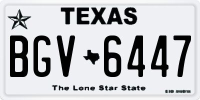 TX license plate BGV6447