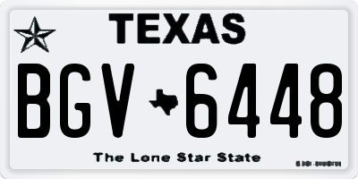 TX license plate BGV6448