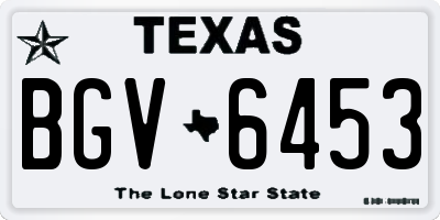 TX license plate BGV6453
