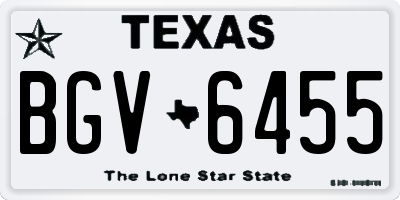 TX license plate BGV6455