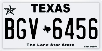 TX license plate BGV6456