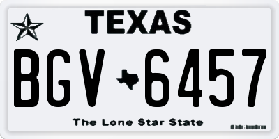 TX license plate BGV6457