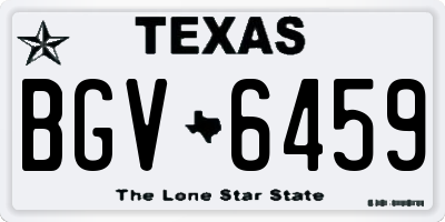 TX license plate BGV6459