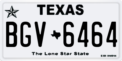 TX license plate BGV6464