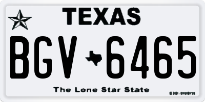 TX license plate BGV6465