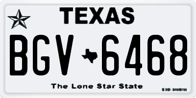 TX license plate BGV6468