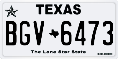 TX license plate BGV6473