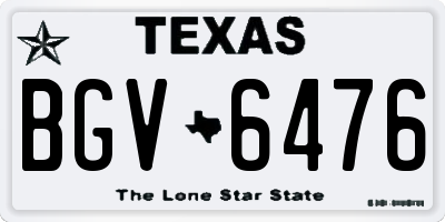 TX license plate BGV6476