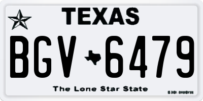TX license plate BGV6479
