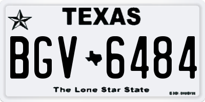 TX license plate BGV6484
