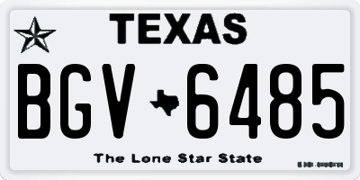 TX license plate BGV6485