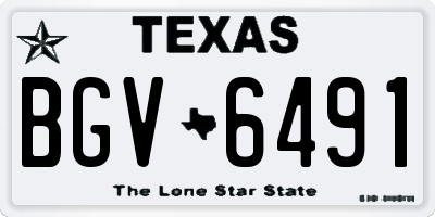 TX license plate BGV6491