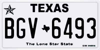 TX license plate BGV6493