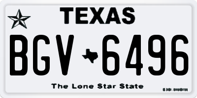 TX license plate BGV6496