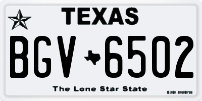 TX license plate BGV6502