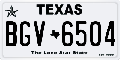 TX license plate BGV6504