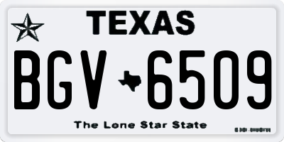 TX license plate BGV6509