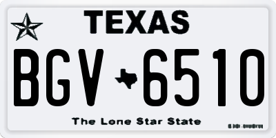 TX license plate BGV6510
