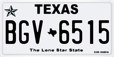 TX license plate BGV6515