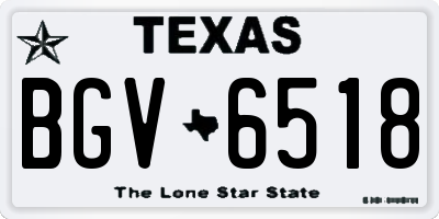 TX license plate BGV6518