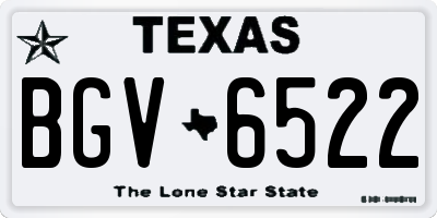 TX license plate BGV6522