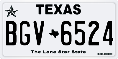 TX license plate BGV6524