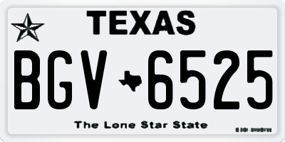 TX license plate BGV6525