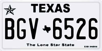 TX license plate BGV6526