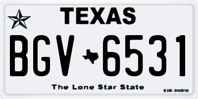TX license plate BGV6531