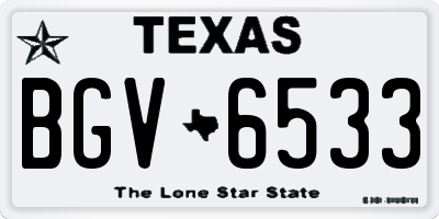 TX license plate BGV6533