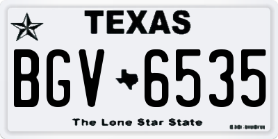 TX license plate BGV6535