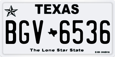 TX license plate BGV6536