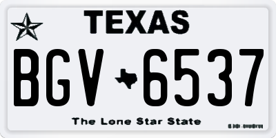 TX license plate BGV6537