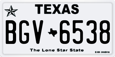 TX license plate BGV6538