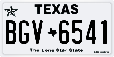 TX license plate BGV6541