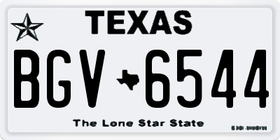 TX license plate BGV6544