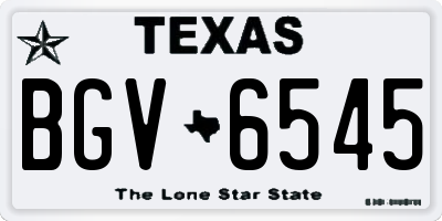 TX license plate BGV6545