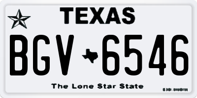 TX license plate BGV6546