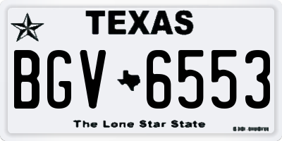 TX license plate BGV6553