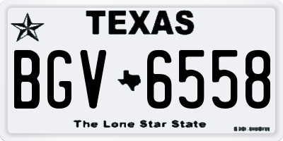TX license plate BGV6558
