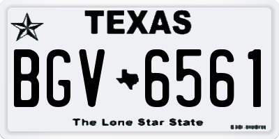 TX license plate BGV6561