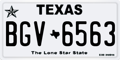 TX license plate BGV6563