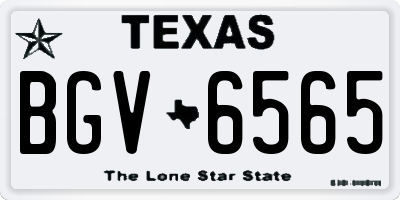 TX license plate BGV6565