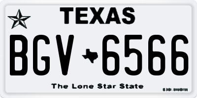 TX license plate BGV6566