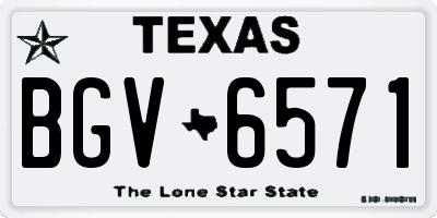 TX license plate BGV6571
