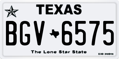 TX license plate BGV6575