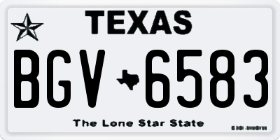 TX license plate BGV6583