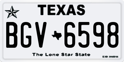 TX license plate BGV6598