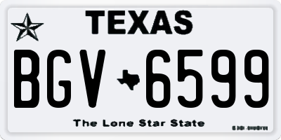 TX license plate BGV6599