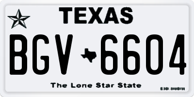TX license plate BGV6604